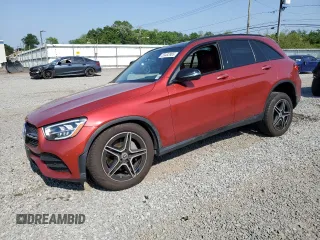 2021 Mercedes-Benz GLC 300 with VIN W1N0G8EB0MV318593, listed as a Copart auction lot 59482985 with 100,308 mi miles and Salvage title. Bid and sale history available at DreamBid. Image 1.