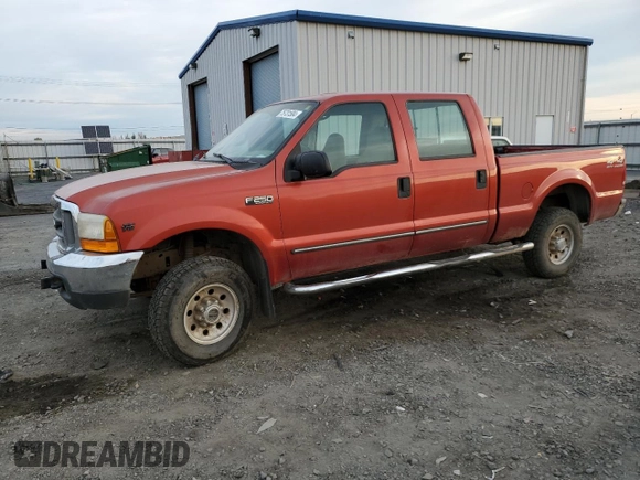 2000 Ford Super Duty F-250 XL with VIN 1FTNW21S2YEC54808, listed as a Copart auction lot 75731584 with 155,290 mi miles and Salvage Title. Bid and sale history available at carsss.com. Image 1.