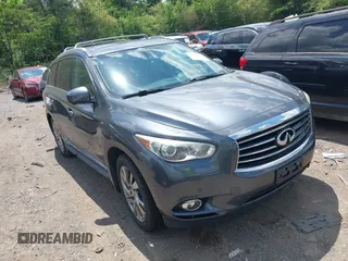 2013 Infiniti JX35 with VIN 5N1AL0MM9DC350915, listed as a IAAI auction lot 42076964 with 162,617 mi miles. Bid and sale history available at carsss.com. Image 1.