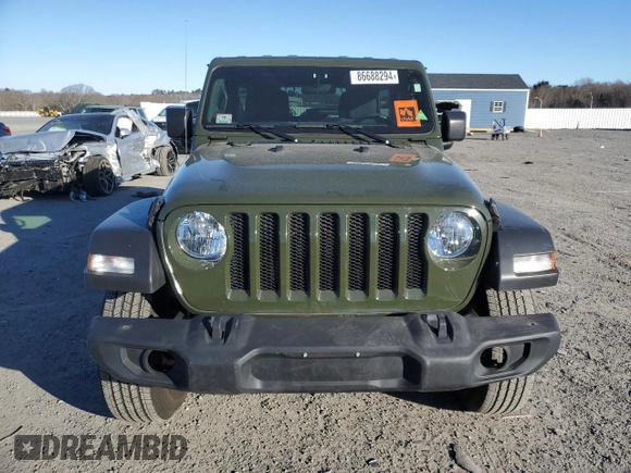 2023 Jeep Wrangler Sport S with VIN 1C4HJXDG7PW533826, listed as a Copart auction lot 86688294 with 40,336 mi miles and Salvage Title. Bid and sale history available at DreamBid. Image 5.