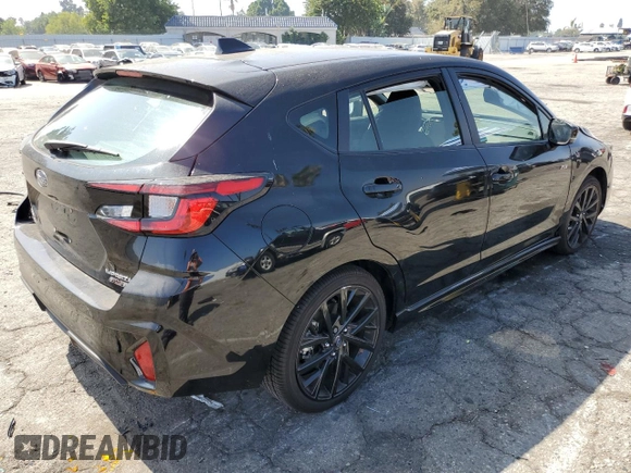 2024 Subaru Impreza RS with VIN JF1GUHHC2R8271484, listed as a Copart auction lot 72815504 with 3,862 mi miles and Salvage Title. Bid and sale history available at carsss.com. Image 3.