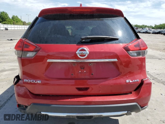 2017 Nissan Rogue SV with VIN 5N1AT2MV0HC762456, listed as a Copart auction lot 57492675 with 81,267 mi miles and Salvage title. Bid and sale history available at DreamBid. Image 6.
