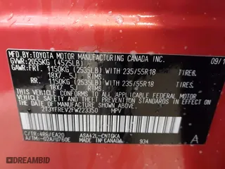 2015 Toyota RAV4 Limited with VIN 2T3YFREV2FW223350, listed as a IAAI auction lot 41554857 with 88,362 mi miles. Bid and sale history available at carsss.com. Image 9.