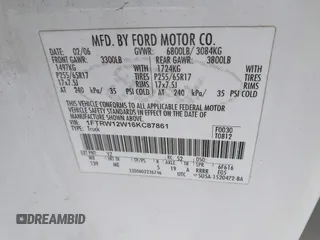 2006 Ford F-150 XLT с VIN 1FTRW12W16KC87861, выставлен на аукционе IAAI как лот 41951671 с пробегом 190 015 миль миль и . История ставок и продаж доступна на DreamBid. Изображение 9.