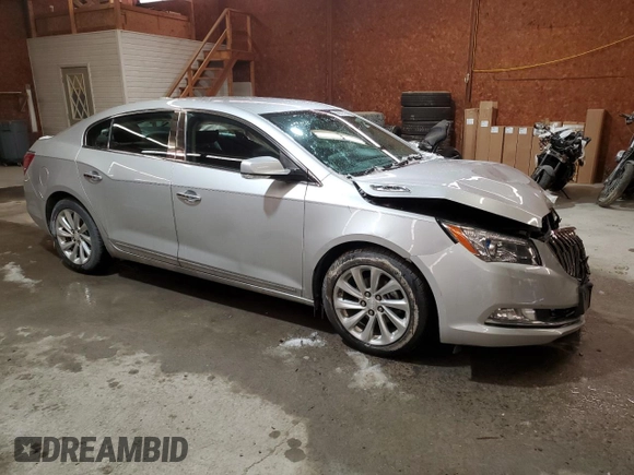 2015 Buick LaCrosse Leather with VIN 1G4GB5GR5FF282521, listed as a Copart auction lot 45970725 with 86,413 mi miles and Salvage Title. Bid and sale history available at DreamBid. Image 4.