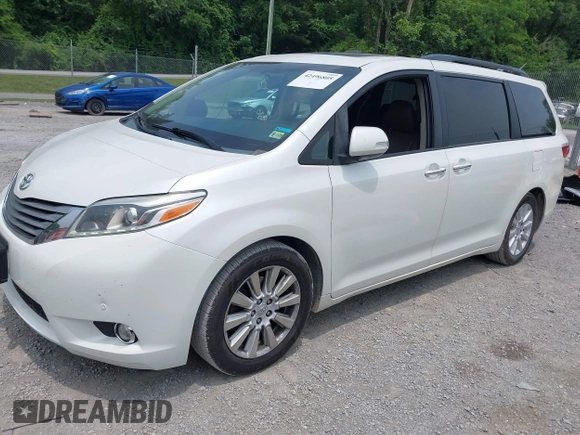 2015 Toyota Sienna XLE with VIN 5TDYK3DC3FS586329, listed as a IAAI auction lot 42496805 with 132,828 mi miles and . Bid and sale history available at DreamBid. Image 17.