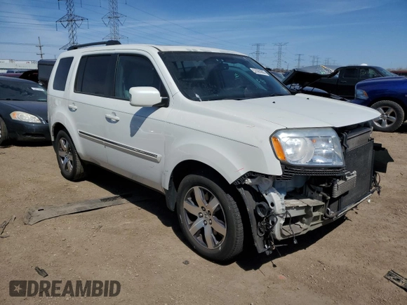 2013 Honda Pilot Touring with VIN 5FNYF4H94DB015989, listed as a Copart auction lot 52565905 with 108,152 mi miles and Salvage Title. Bid and sale history available at DreamBid. Image 4.