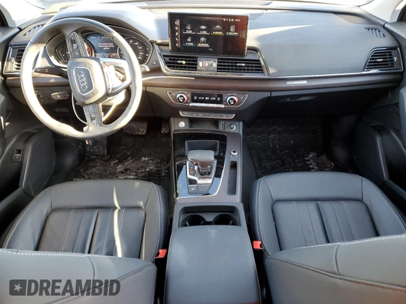 2023 Audi Q5 S line Premium with VIN WA1GAAFY5P2091998, listed as a Copart auction lot 42905015 with 14,041 mi miles and Salvage title. Bid and sale history available at DreamBid. Image 8.
