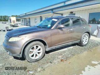2004 Infiniti FX35 with VIN JNRAS08W74X201463, listed as a Copart auction lot 72980774 with 282,234 mi miles and Salvage Title. Bid and sale history available at carsss.com. Image 1.