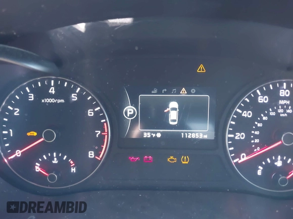 2016 Kia Optima SX Turbo with VIN 5XXGW4L29GG025604, listed as a IAAI auction lot 41687483 with 112,853 mi miles and . Bid and sale history available at carsss.com. Image 7.