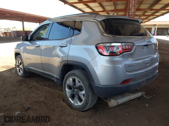 2019 Jeep Compass Limited with VIN 3C4NJDCB8KT791262, listed as a IAAI auction lot 42058202 with 127,992 mi miles and . Bid and sale history available at DreamBid. Image 3.