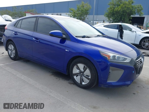 2019 Hyundai Ioniq Blue with VIN KMHC65LC1KU178876, listed as a IAAI auction lot 41718230 with 179,970 mi miles and . Bid and sale history available at DreamBid. Image 1.