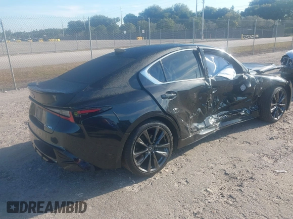 2023 Lexus IS 350 F Sport with VIN JTHGZ1B26P5067657, listed as a IAAI auction lot 41894342 with 30,402 mi miles and . Bid and sale history available at DreamBid. Image 4.