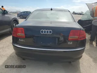 2007 Audi A8 L 4.2L with VIN WAUMV44E57N025714, listed as a Copart auction lot 75834674 with 0 mi miles and Salvage Title. Bid and sale history available at carsss.com. Image 6.