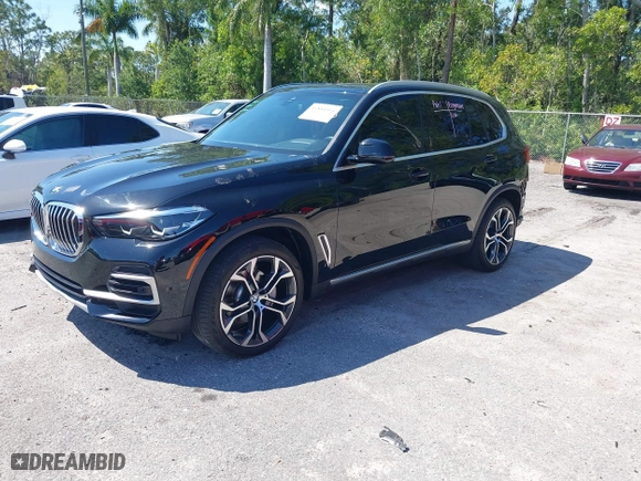 2023 BMW X5 sDrive40i with VIN 5UXCR4C07P9P72263, listed as a IAAI auction lot 41884954 with 34,233 mi miles. Bid and sale history available at carsss.com. Image 2.