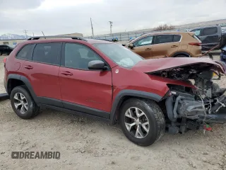 2014 Jeep Cherokee Trailhawk with VIN 1C4PJMBS6EW310871, listed as a Copart auction lot 49439665 with 0 mi miles and Salvage Title. Bid and sale history available at carsss.com. Image 4.