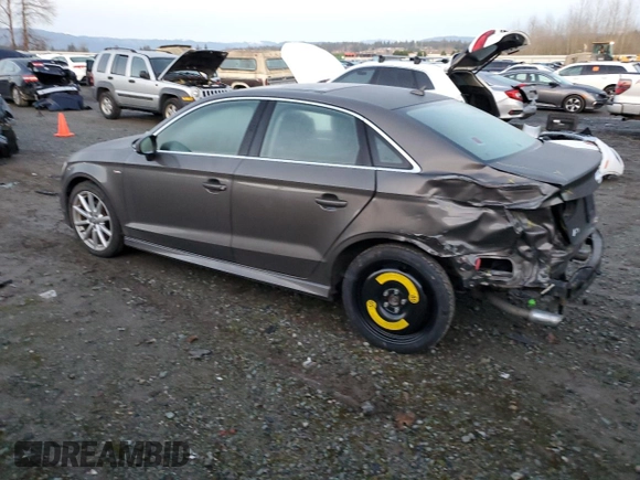 2015 Audi A3 2.0T Prestige with VIN WAUKFGFFXF1020252, listed as a Copart auction lot 84533014 with 70,945 mi miles and Salvage Title. Bid and sale history available at carsss.com. Image 2.