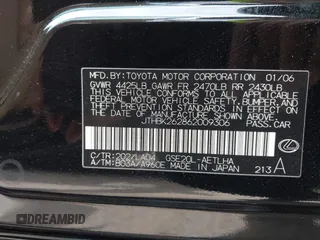 2006 Lexus IS 250 z VIN JTHBK262862009306, wystawiony jako IAAI lot #42252748 z przebiegiem 154 443 mil mil oraz . Historia ofert i sprzedaży dostępna na DreamBid. Obrazek 9.