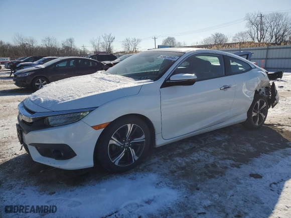2017 Honda Civic Coupe Touring with VIN 2HGFC3B94HH351307, listed as a Copart auction lot 45623845 with 65,594 mi miles and Salvage Title. Bid and sale history available at carsss.com. Image 1.