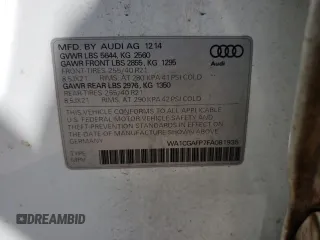 2015 Audi SQ5 Premium Plus with VIN WA1CGAFP7FA081935, listed as a Copart auction lot 51219263 with 107,134 mi miles. Bid and sale history available at carsss.com. Image 13.