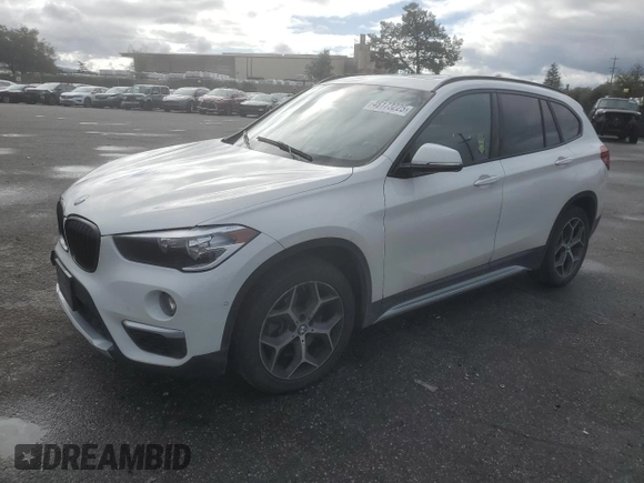 2017 BMW X1 sDrive28i with VIN WBXHU7C32H5H37758, listed as a Copart auction lot 48173225 with 86,488 mi miles and Salvage Title. Bid and sale history available at carsss.com. Image 1.