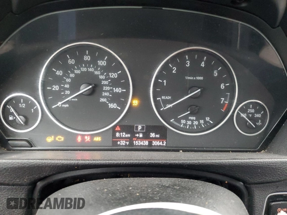 2017 BMW 3 Series 320i with VIN WBA8E1G35HNU16356, listed as a Copart auction lot 44408015 with 153,438 mi miles and Salvage Title. Bid and sale history available at carsss.com. Image 9.