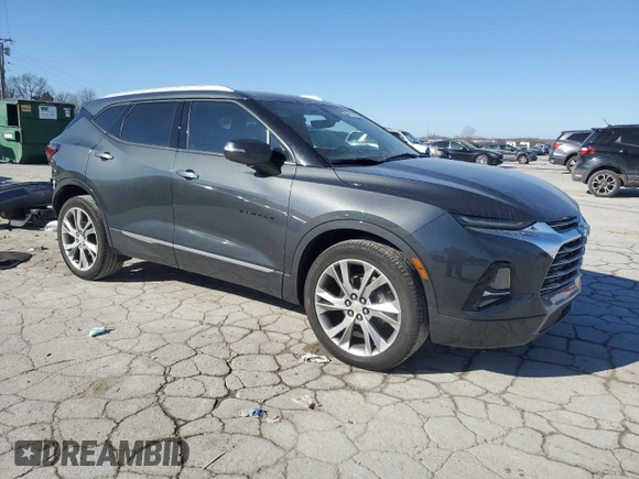 2020 Chevrolet Blazer Premier with VIN 3GNKBFRS0LS647027, listed as a Copart auction lot 46237955 with 79,472 mi miles and Salvage title. Bid and sale history available at DreamBid. Image 4.