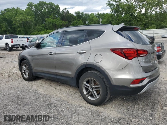 2017 Hyundai Santa Fe 2.4L with VIN 5XYZU3LB3HG387935, listed as a Copart auction lot 57442735 with 90,637 mi miles and Salvage title. Bid and sale history available at DreamBid. Image 2.