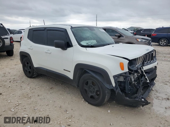 2017 Jeep Renegade Sport with VIN ZACCJAAB4HPF44975, listed as a Copart auction lot 55513715 with 92,913 mi miles and Salvage Title. Bid and sale history available at DreamBid. Image 4.