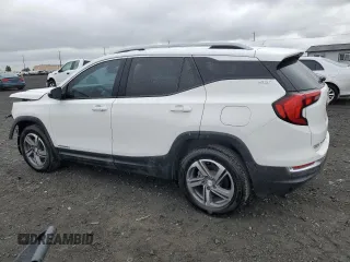2020 GMC Terrain SLT with VIN 3GKALVEV2LL311292, listed as a Copart auction lot 57262385 with 76,642 mi miles and Salvage title. Bid and sale history available at DreamBid. Image 2.