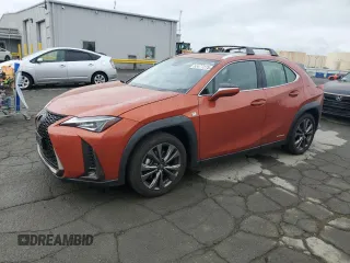 2020 Lexus UX 250h F Sport with VIN JTHR9JBH1L2026913, listed as a Copart auction lot 53477275 with 56,518 mi miles and Salvage Title. Bid and sale history available at DreamBid. Image 1.