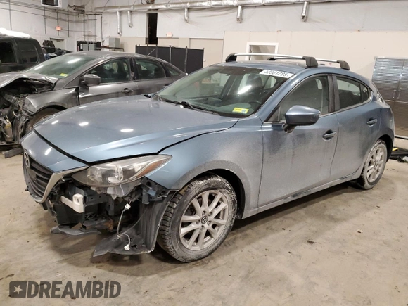 2014 Mazda 3 i Grand Touring with VIN JM1BM1M71E1216354, listed as a Copart auction lot 42301285 with 124,873 mi miles and Salvage Title. Bid and sale history available at DreamBid. Image 1.