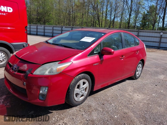 2011 Toyota Prius I with VIN JTDKN3DU3B1401810, listed as a IAAI auction lot 42041872 with 185,382 mi miles. Bid and sale history available at carsss.com. Image 17.