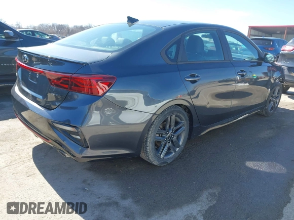 2021 Kia Forte GT-Line with VIN 3KPF34AD7ME415713, listed as a IAAI auction lot 41652723 with 70,146 mi miles. Bid and sale history available at carsss.com. Image 4.