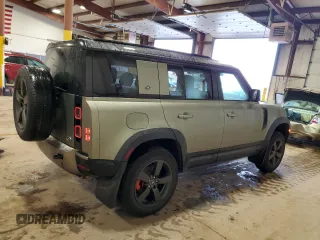 2020 Land Rover Defender X with VIN SALEX7EU4L2022865, listed as a Copart auction lot 51490495 with 81,314 mi miles and Salvage title. Bid and sale history available at DreamBid. Image 3.