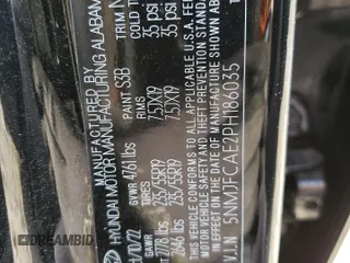 2023 Hyundai Tucson SEL with VIN 5NMJFCAE2PH186035, listed as a Copart auction lot 79243844 with 20,441 mi miles and Salvage Title. Bid and sale history available at carsss.com. Image 14.