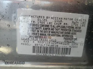 2025 Nissan Versa SV z VIN 3N1CN8EV6SL837703, wystawiony jako Copart lot #52526515 z przebiegiem 398 mil mil oraz Czysty tytuł • Clean title. Historia ofert i sprzedaży dostępna na DreamBid. Obrazek 12.