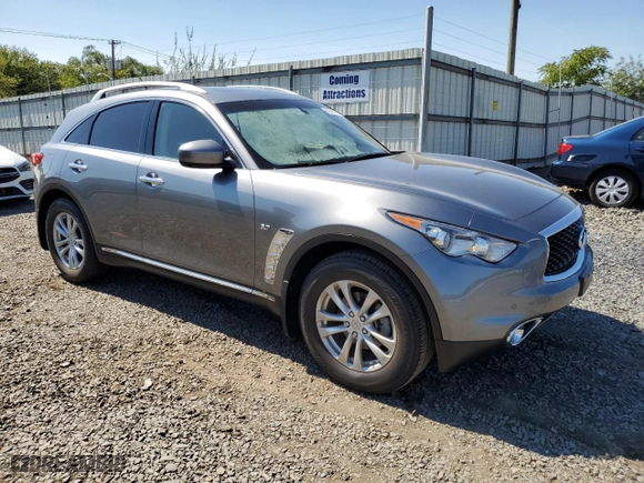 2017 Infiniti QX70 with VIN JN8CS1MW9HM416391, listed as a Copart auction lot 69823174 with 35,846 mi miles and Salvage Title. Bid and sale history available at carsss.com. Image 4.