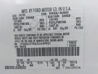 2003 Ford Explorer Sport Trac XLS с VIN 1FMDU77E63UA59921, выставлен на аукционе IAAI как лот 42531819 с пробегом 90 069 миль миль и . История ставок и продаж доступна на DreamBid. Изображение 9.