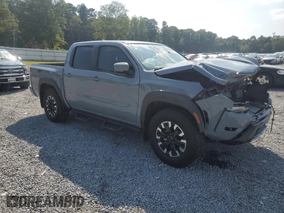 2023 Nissan Frontier PRO-4X with VIN 1N6ED1EK3PN653684, listed as a Copart auction lot 69177074 with 35,528 mi miles and Salvage Title. Bid and sale history available at carsss.com. Image 4.