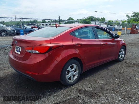 2015 Hyundai Elantra SE with VIN 5NPDH4AE3FH646639, listed as a IAAI auction lot 42598398 with 144,157 mi miles and . Bid and sale history available at DreamBid. Image 4.