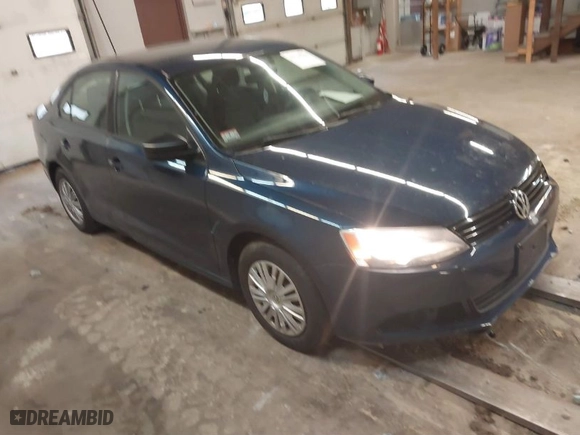 2014 Volkswagen Jetta Sedan S with VIN 3VW2K7AJ7EM438342, listed as a IAAI auction lot 41726743 with 110,721 mi miles. Bid and sale history available at carsss.com. Image 1.