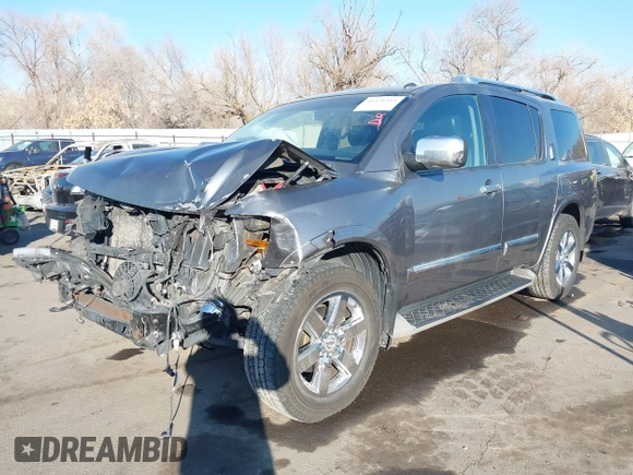 2014 Nissan Armada Platinum z VIN 5N1AA0NE2EN610901, wystawiony jako IAAI lot #41476511 z przebiegiem 148 306 mil mil oraz . Historia ofert i sprzedaży dostępna na DreamBid. Obrazek 2.