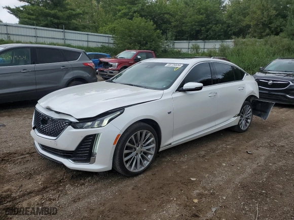 2021 Cadillac CT5 Premium Luxury with VIN 1G6DT5RWXM0133449, listed as a Copart auction lot 68726534 with 36,355 mi miles and Non Repairable. Bid and sale history available at carsss.com. Image 1.