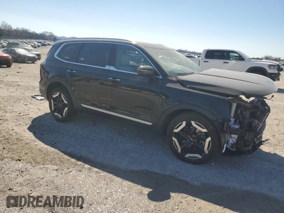 2025 Kia Telluride S with VIN 5XYP64GC8SG565906, listed as a Copart auction lot 46704315 with 7,146 mi miles and Salvage Title. Bid and sale history available at DreamBid. Image 4.