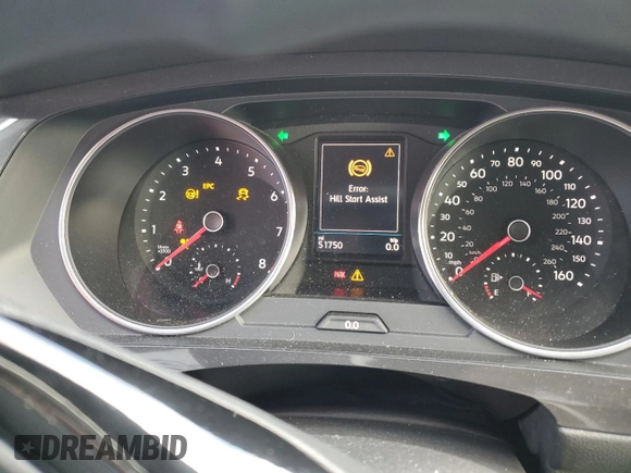 2020 Volkswagen Tiguan S with VIN 3VV0B7AX7LM144629, listed as a Copart auction lot 48051985 with 51,750 mi miles and Salvage title. Bid and sale history available at DreamBid. Image 9.