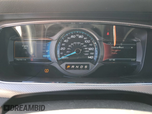 2015 Ford Taurus SHO with VIN 1FAHP2KT3FG203228, listed as a Copart auction lot 49688775 with 76,218 mi miles and Salvage Title. Bid and sale history available at DreamBid. Image 9.