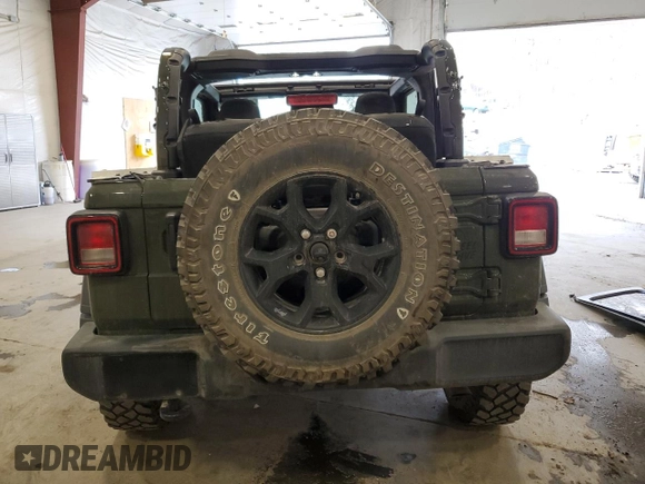 2021 Jeep Wrangler Willys z VIN 1C4GJXAG9MW766912, wystawiony jako Copart lot #52602135 z przebiegiem 35 850 mil mil oraz Szkoda całkowita • Salvage title. Historia ofert i sprzedaży dostępna na DreamBid. Obrazek 6.