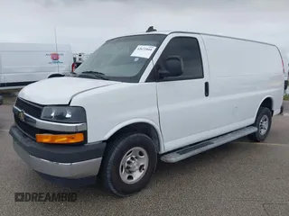 2021 Chevrolet Express Cargo with VIN 1GCWGAFP2M1204749, listed as a IAAI auction lot 42672844 with 57,795 mi miles and . Bid and sale history available at DreamBid. Image 2.