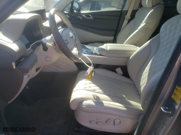 2022 Genesis GV80 with VIN KMUHCESC8NU084418, listed as a Copart auction lot 86645144 with 34,815 mi miles and Salvage Title. Bid and sale history available at carsss.com. Image 7.